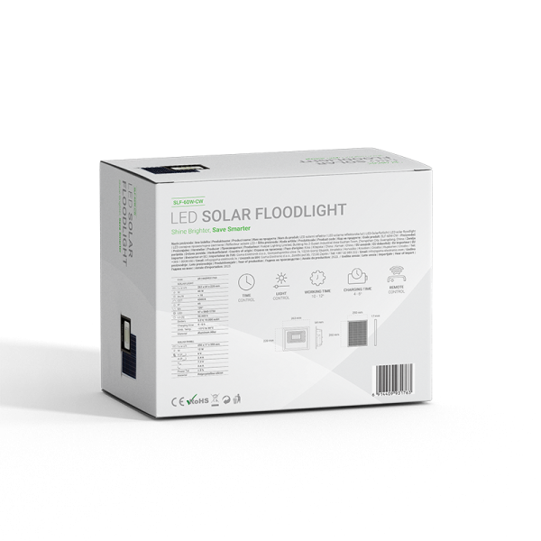 Solarni led reflektor 60w 6000k - Slika 6
